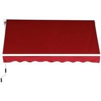 Garden Patio Manual Awning Canopy Sun Shade Shelter Retractable 4 Size 5 Colour
