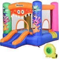 Bounce Castle Inflatable Basket Trampoline Slide Monster Design 2.5x1.8x1.75m