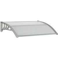 Outsunny Door Canopy Awning Outdoor Window Rain Shelter Cover for Front/Back Door Porch Clear 100 x 80cm