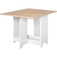 HOMCOM Foldable Dining Table Drop-Leaf Folding Desk Side Console with Storage Shelf for Kitchen,Dining Room