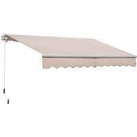 Alfresco Manual Window Awning 3.5 x 2.5 Metres, Beige