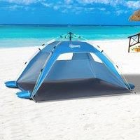 Outsunny Pop-up Beach Tent Sun Shade Shelter for 1-2 Person UV Protection Waterproof with Ventilating Mesh Windows Carrying Bag