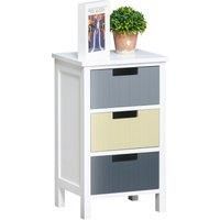3 Drawer Colourful Storage Cabinet Tower Dresser Chest Organiser Unit Home