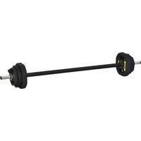 HOMCOM 20KGS Adjustable Barbell Set Plate Bar Clamp Rod Home Gym Sports Area Exercise Ergonomic Black