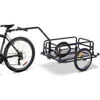 HOMCOM Bike Cargo Trailer Bicycle Cargo Storage Cart w/ Hitch Cycling Camping Luggage Storage Carrier Transport Steel Black