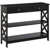 Console Table Sofa Desk w/ Shelves Drawers for Living Room Entryway Bedroom