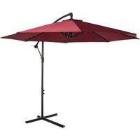 3M Garden Cantilever Umbrella Parasol Hanging Banana Sun Shade Dark Green Patio