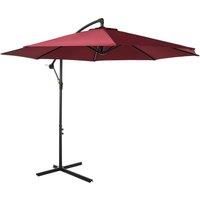 3M Garden Cantilever Umbrella Parasol Hanging Banana Sun Shade Dark Green Patio