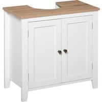 Bathroom Pedestal Under Sink Cabinet Storage Standing Unit w/ 2 Door Space Saver