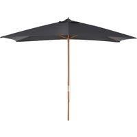 Outsunny 2 x 3m Wood Wooden Garden Parasol Sun Shade Patio Outdoor Umbrella Canopy New (Dark Grey)
