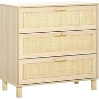 HOMCOM 3 Drawer Storage Unit Cupboard Wooden Freestanding Storage Cabinets