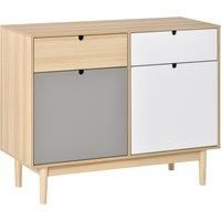 HOMCOM Sideboard Storage Cabinet Kitchen Cupboard with Drawers for Bedroom, Living Room, Entryway
