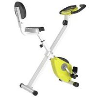 HOMCOM Magnetic Resistance Exercise Bike Foldable LCD Adjustable Seat Yellow