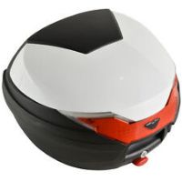 HOMCOM 32L Motorcycle Tail box Motorbike Storage Trunk Carrier Helmet Top Case