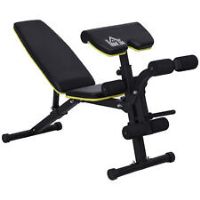 HOMCOM Sit-Up Dumbbell Weight Bench Adjustable Seat and Back Leg Extension