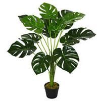 Outsunny 85cm Artificial Monstera Tree Fake Plant in Pot Indoor Outdoor Dcor