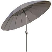 Outsunny 2.4m Round Curved Adjustable Parasol Outdoor Metal Pole Grey