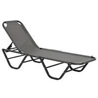 Outsunny Sun Lounger Relaxer Recliner with 5Position Adjustable Backrest Grey