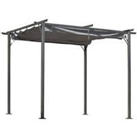 Outsunny 3x3m Outdoor Pergola Metal Gazebo Porch Awning Retractable Canopy