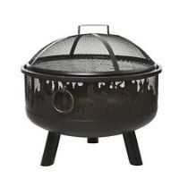 Outsunny 61.5cm 2In1 Outdoor Fire Pit & Firewood BBQ Garden Cooker Heater