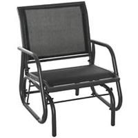 Outsunny Outdoor Gliding Swing Chair Garden Seat w/ Mesh Seat Curved Back Steel