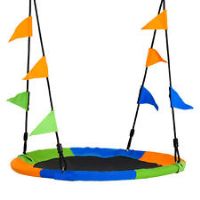Outsunny 100cm Nest Tree Swing Adjustable Rope Playground for Kids Over 3 Years