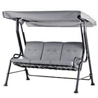 Outsunny Outdoor 3person Porch Swing Chair Garden Bench, Grey