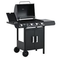 Outsunny Deluxe Gas Barbecue Grill 3+1 Burner Garden BBQ w/ Large Cooking Area