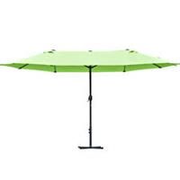 Outsunny Sun Umbrella Canopy Doubleside Crank Sun Shade Shelter 4.6M Green