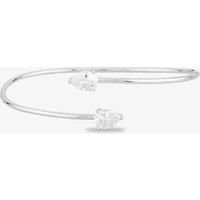Starbright Silver PearCut Cubic Zirconia Open Bangle BA699 3A