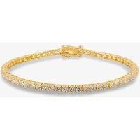 Starbright Gold 2.5mm Round Cubic Zirconia 7.5" Tennis Bracelet B412(2.5M) 7.5~ 3A GP