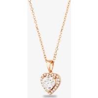 Starbright Rose Heartcut Cubic Zirconia Halo Pendant THB03P 3A RSP