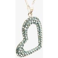 Topaz Silver PavÃƒÂ© Cubic Zirconia Blue Heart Pendant P-1577-N-BLU