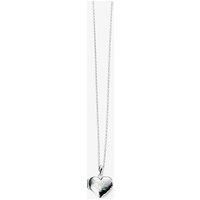 Silver Hammered Heart Locket N3924