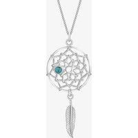 Sterling Silver Turquoise Dream Catcher Pendant 8.68.4964