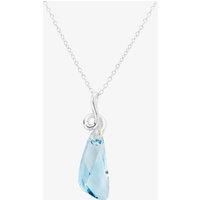 Sterling Silver Light Blue Crystal Drop Pendant 15SWCP0006-7