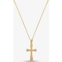 9ct Yellow Gold Plain Cross Pendant GCS1