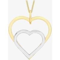 9ct Two Colour Double Heart Pendant 2.68.0579