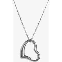 9ct White Gold Small Open Heart Pendant 5614243