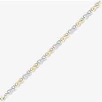 9ct Two Colour Gold Infinity Link Bracelet BR59907