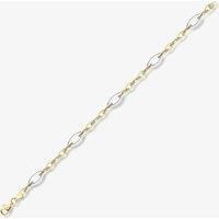 9ct Two Colour Gold Open Marquise Link Bracelet BR60207