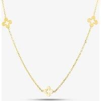 9ct Yellow Gold Open Flower Chain Necklace CN11518