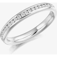 18ct White Gold 0.50ct Channel Set Round Brilliant Full Eternity Ring FET889 18W M