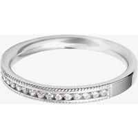 18ct White Gold 3.0mm Vintage Diamond Flat Court Wedding Ring WVGH7/3R125 18W HSI-L