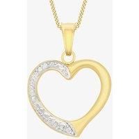 9ct Two Colour Gold Open Heart Pendant 2.62.8629