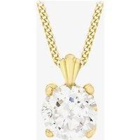 9ct Gold 5mm Round Cubic Zirconia Pendant 1.62.2712