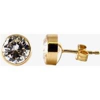 9ct Gold 7mm Round Cubic Zirconia Stud Earrings 1573413