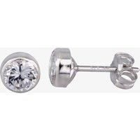 9ct White Gold Round Cubic Zirconia 5mm Stud Earrings 5.57.3423