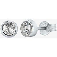 9ct White Gold small Rubover Cubic Zirconia Stud 5.57.9949