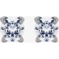 9ct White Gold 3mm Round Cubic Zirconia Stud Earrings 5586329